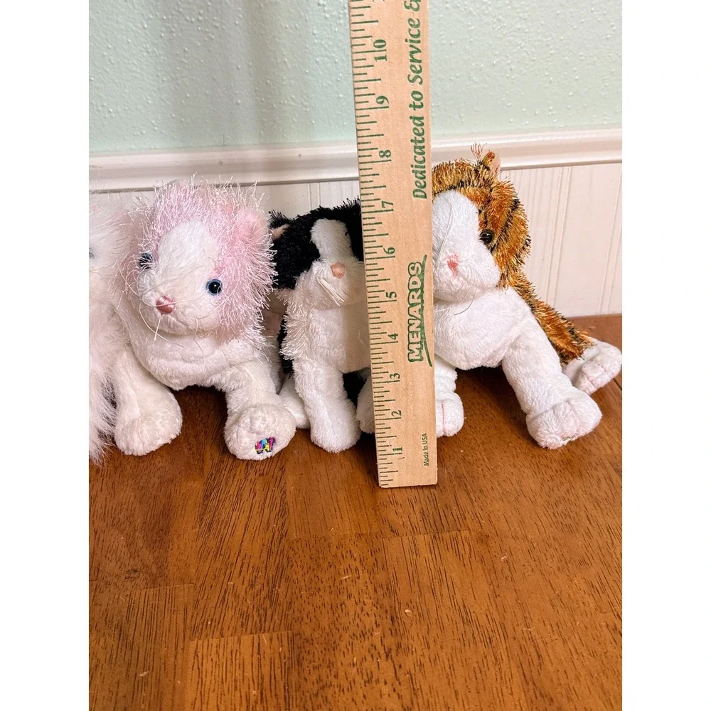 Webkinz Cats Kittens Lot of 4 Pink White Striped Small‎ Medium No Codes